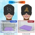 thumbnail image 3 of Headache Migraine Relief Cap,Gel Hot Cold Therapy Migraine Relief Cap,Comfortable & Strechable Ice Pack Eye Mask for Puffy Eyes, Tension, Sinus & Stress Relief,Black, 3 of 8