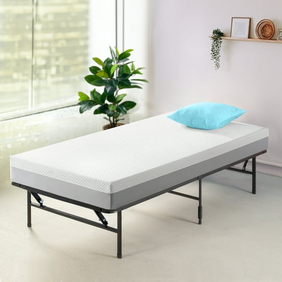Zinus Mattress & Bed Frame Bundle: 8" Cooling Airflow Hybrid Mattress & SmartBase® Platform Bed Frame, Full