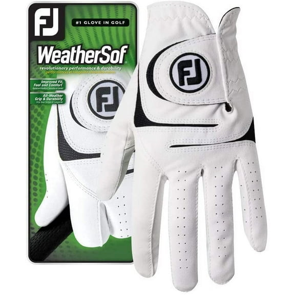 FootJoy Mens WeatherSof Golf Glove White White X-Large Right