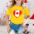 thumbnail image 2 of MEZZALL T-Shirt à Manches Courtes pour Filles, T-Shirt d'Été à Col Rond, T-Shirts Coupe Décontractée, Hauts Basiques, Jaune, 3-4 Ans, 2 of 4
