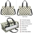 thumbnail image 2 of Canvas Tote Bag for Women with Compartments, Large Black Polka Dot Teacher Student Shoulder Bag Nurse Purses Crossbody Bags Work Laptop Book Bag Satchels Handbags, 2 of 6