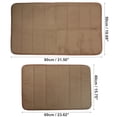 thumbnail image 4 of Alfombrilla de baño de espuma viscoelástica Unique Bargains 2 uds. Antideslizante Lavable a máquina Marrón 40x60cm 50x80cm, 4 of 7