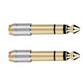 thumbnail image 4 of 2 convertidores de 6,35 mm a 3,5 mm, conector macho de 1/4 de pulgada y hembra de 1/8 de pulgada, conector adaptador de audio para auriculares de 6,35 a 3,5 mm., 4 of 5