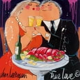 thumbnail image 2 of van Leersum, El 20x20 Black Ornate Wood Framed with Double Matting Museum Art Print Titled - True Love, 2 of 4