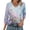 A397 Multicolor, variant on Tunic Blouse for Women V Neck 3/4 Sleeve Artistic Watercolor Floral Bird Print Soft Breathable Loose Fit Casual Fashion Daily Tops