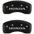 thumbnail image 2 of MGP 4 Caliper Covers Engraved Front & Rear Honda Matte Black finish silver ch, 2 of 2