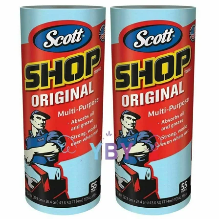 Scott Professional Multi Purpose Shop Paper Towels 55 Sheets Roll 2 Rolls