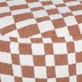 thumbnail image 4 of Claire Brown Checkered Boucle Stool, 4 of 4