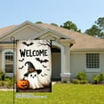 thumbnail image 2 of JOOCAR Halloween Welcome Ghost and Pumpkin Garden Flag for Fall Autumn Home Outdoor Garden Yard Door Decor 12x18 inch, 2 of 5