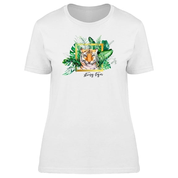 Tropical Tiger And Summer T-Shirt Women -Image by Shutterstock, Female x-Large
