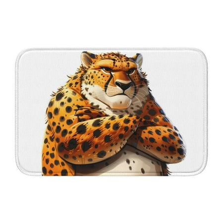 

Adjustable Apron - Bib Apron for Men Women Cartoon Cheetah With Attitude Waterproof Chef Aprons for Kitchen Gardening Cooking