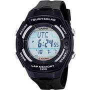 Angle View: Casio Mid-Size Solar-Powered 120-Lap Runner's Watch