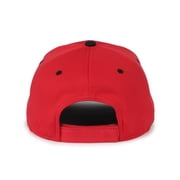 Outdoor Cap Kids Baseball Hat – Low Profile Structured Performance Cap, Adjustable Hook-and-Loop, Youth One Size, Red/Black