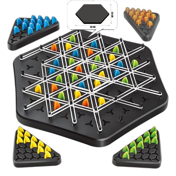 Cadena Triangular Chess Splendor Duel Juego de mesa Juego de estrategia para niños y adultos Juego familiar divertido Juego de mesa de ajedrez lógica