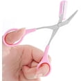 thumbnail image 2 of 2 Pcs Professional Eyebrow Scissors Precision Eyebrow Trimmer Eyebrow Remover with Comb Eyebrow Shaping Cut Comb Scissors Hair Remover Tool with Non Slip Finger Grips for Women Men(Pink), 2 of 8