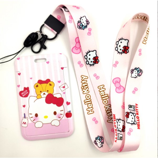 Hello Kitty Titular De La Tarjeta Easycard De Identificación Soporte Anime Cordón Gao Jiahui unisex