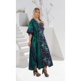 thumbnail image 2 of HAPPY BAY Women's Summer Batik Caftan Long Loungewear Dashiki House Dress V Neck Kaftan Sleepwear for Women Nightgown 2X-3X Lime_D278, 2 of 5