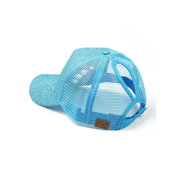 Qarigey Gorra de béisbol de algodón para mujer, cúpula a prueba de sol, Color sólido, a prueba de viento, reemplazo térmico ajustable, Sombreros Cielo azul