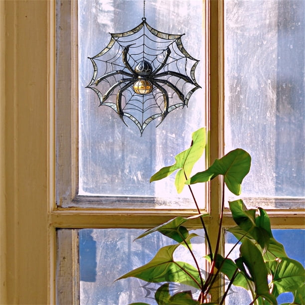 Pegatinas de Halloween para ventanas de cristal: Decoración reutilizable para fiestas en casas embrujadas,escenas espeluznantes para cristales y espejos