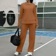 thumbnail image 7 of Timdgard 2 Piece Sets for Women Sweatsuit Fall Long Sleeve Tops Wide Leg Pants Loose Running Outfits, 7 of 7