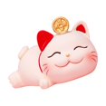 thumbnail image 3 of Baohd Lucky Cat Figurines Car Decor Statue for Dashboard Home Lying, 3 of 9