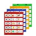 thumbnail image 4 of Magnetic Pocket Chart Double-Sided Hanging Schedule erase cards Pocket Chart Green, 4 of 9