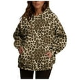 thumbnail image 2 of VBTAPA Oversized Hoodies for Women Leopard Print Hooded Sweatshirt Drop Shoulder Long Sleeve Pullover Hoodie with Kangaroo Pocket Y2K Streetwear Hoody Tops Multicolor XXL, 2 of 7
