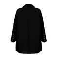 thumbnail image 4 of BLOCLOALO 2 Piece Lounge Set Long Sleeve Tops Outfits Business Casual Outfits Dressy Casual Pant Suits Plus Size Wide Pants Suit Set V Neck Sweaters Business Suits Soft Lounge Sets Black L, 4 of 4