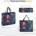 thumbnail image 6 of FORMRS Womens Corduroy Tote Bag Crossbody Shoulder Handbag with Pocket, Glowing Jellyfish, 6 of 7