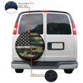 thumbnail image 4 of KAKALAD American flag with camouflage Spare Tire Cover Universal Vehicle Accessories Buckle Car Tools 16”in, 4 of 6