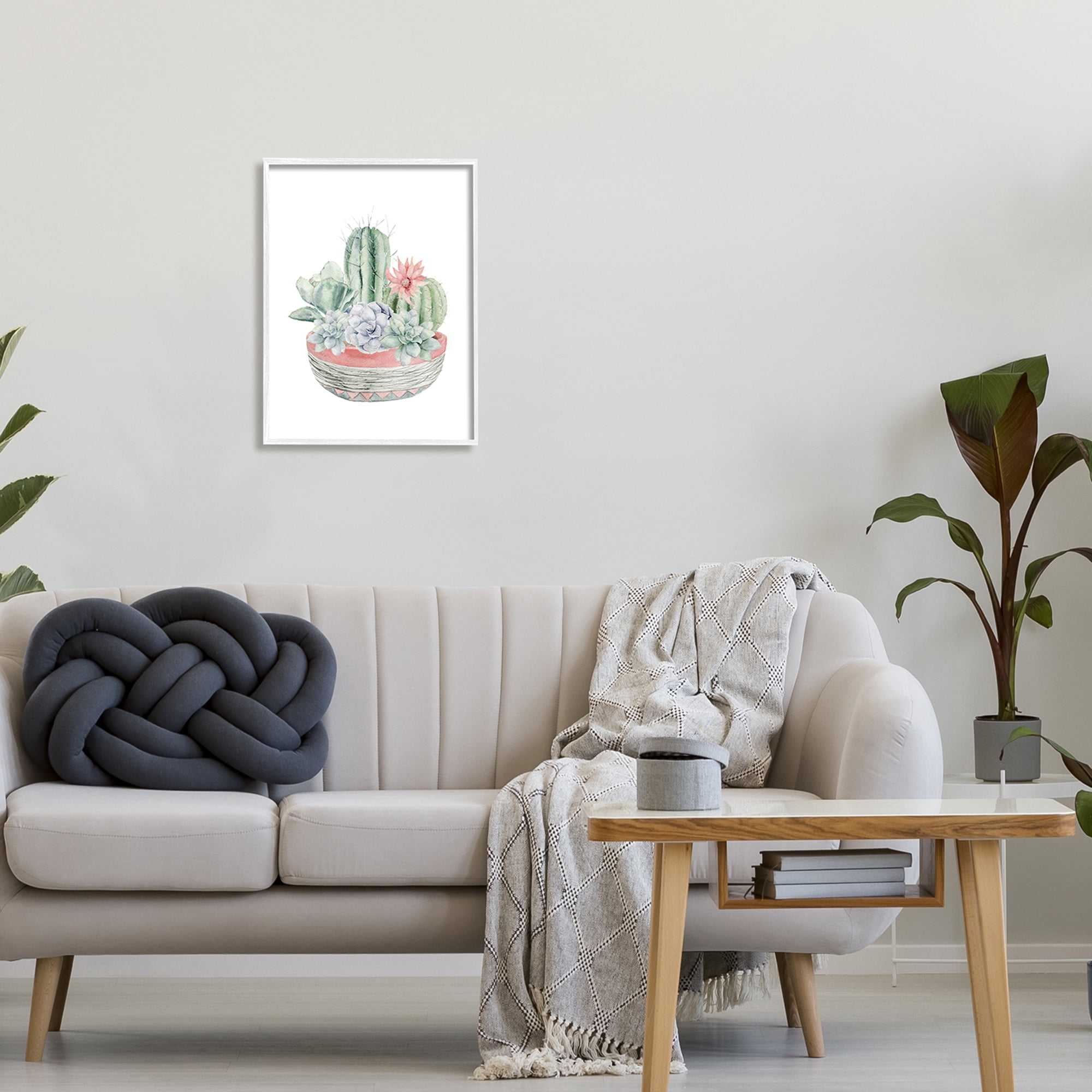 Stupell Industries Cute Potted Cactus Blossom Succulent Arrangement Design, 16 x 20, Design by Mela Fay