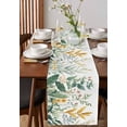 thumbnail image 4 of Boanket Yellow Green Botanical Table Runner - 108 Inch Long, Kitchen Dining Table Runner Dresser Scarves, Rustic Watercolor Leaves Farmhouse Decor for Coffee Tables Wedding Party Banquet, 4 of 8