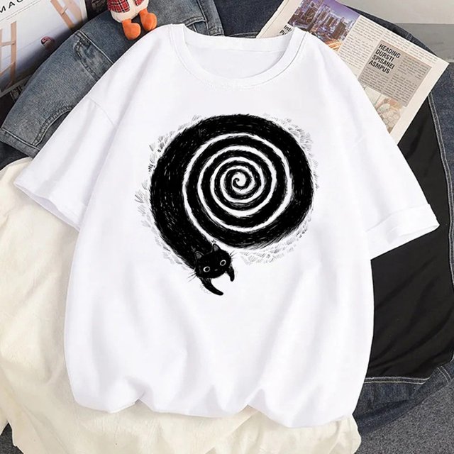 Camiseta De Halloween De Hongo Gato Para Mujer harajuku Divertido Diseñador Ropa Gráfica