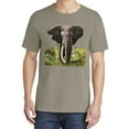 thumbnail image 2 of Wild Bobby, Wild African Forest Elephant Nature, Animal Lover, Garment-Dyed Washed Look Short Sleeve T-Shirt, Sand, X-Large, 2 of 3