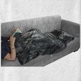 thumbnail image 6 of Gothic Soft Flannel Fleece Blanket, Full Moon over Medieval Building Ruins at Night Dark Scary Backdrop Middle Ages Image, Cozy Plush for Indoor and Outdoor Use, 50" x 60", Blue Grey, by Ambesonne, 6 of 6