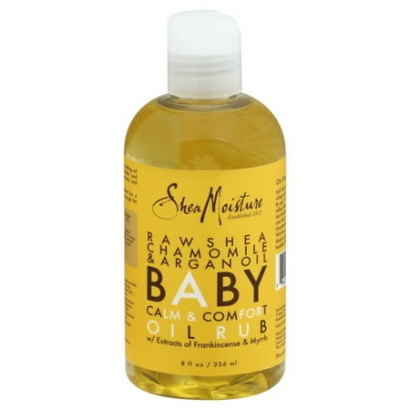 SheaMoisture Raw Shea, Chamomile & Argan Oil Baby Oil Rub, 8 (Best Diaper Rash Cream For Raw Skin)