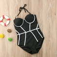 thumbnail image 6 of Sexy Black Curve Swimwear Women One-Piece Suits Bikinis High Waist Monokini Swimsuit Push Up Padded Swimwear Swim Wear, 6 of 7