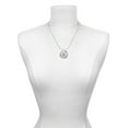 thumbnail image 3 of Delight Jewelry Silvertone Peace Sign - Round Seal Gymnastics Ring Charm Necklace, 18", 3 of 4