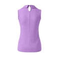 thumbnail image 6 of Womens Tank Tops Waffleknit Collared Sleeveless Camisole Top for Women Hollow Out Back Dressy Casual Tanks, 6 of 7