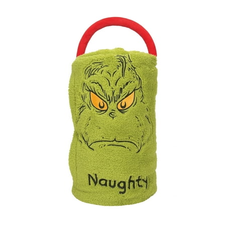 Snowpinions Naughty & Nice Grinch SnowThrow Blanket 45x60 inches
