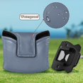 thumbnail image 6 of Haosy Steel Blue Golf Mallet Putter Cover Strong Magnetic Leather Golf Club Headcover Closure, 6 of 7
