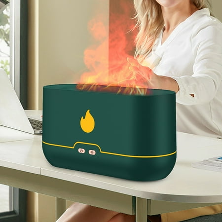 

EYOULIFE Flame Humidifiers 240ml Cool Mist Humidifiers Portable Essential Oil Diffuser with Colorful Changing Light USB Aroma