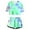 Light Green, variant on REDARER Girls' Summer Tie-Dye Set – Short Sleeve Pocket Top & Breathable Shorts, Lightweight Casual Outfit,for Sze 6-7 Years