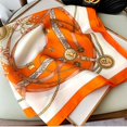 thumbnail image 3 of Pañuelo cuadrado de seda de 70 cm para mujer, pañuelo de satén con estampado, banda para la cabeza, chal para el pelo de moda para mujer, pañuelo para el cuello, hijab, 3 of 5
