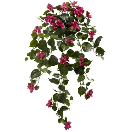 Bougainvillea Hanging - Nearly Natural 37” Bougainvillea Hanging Artificial Plant (Set of 2)