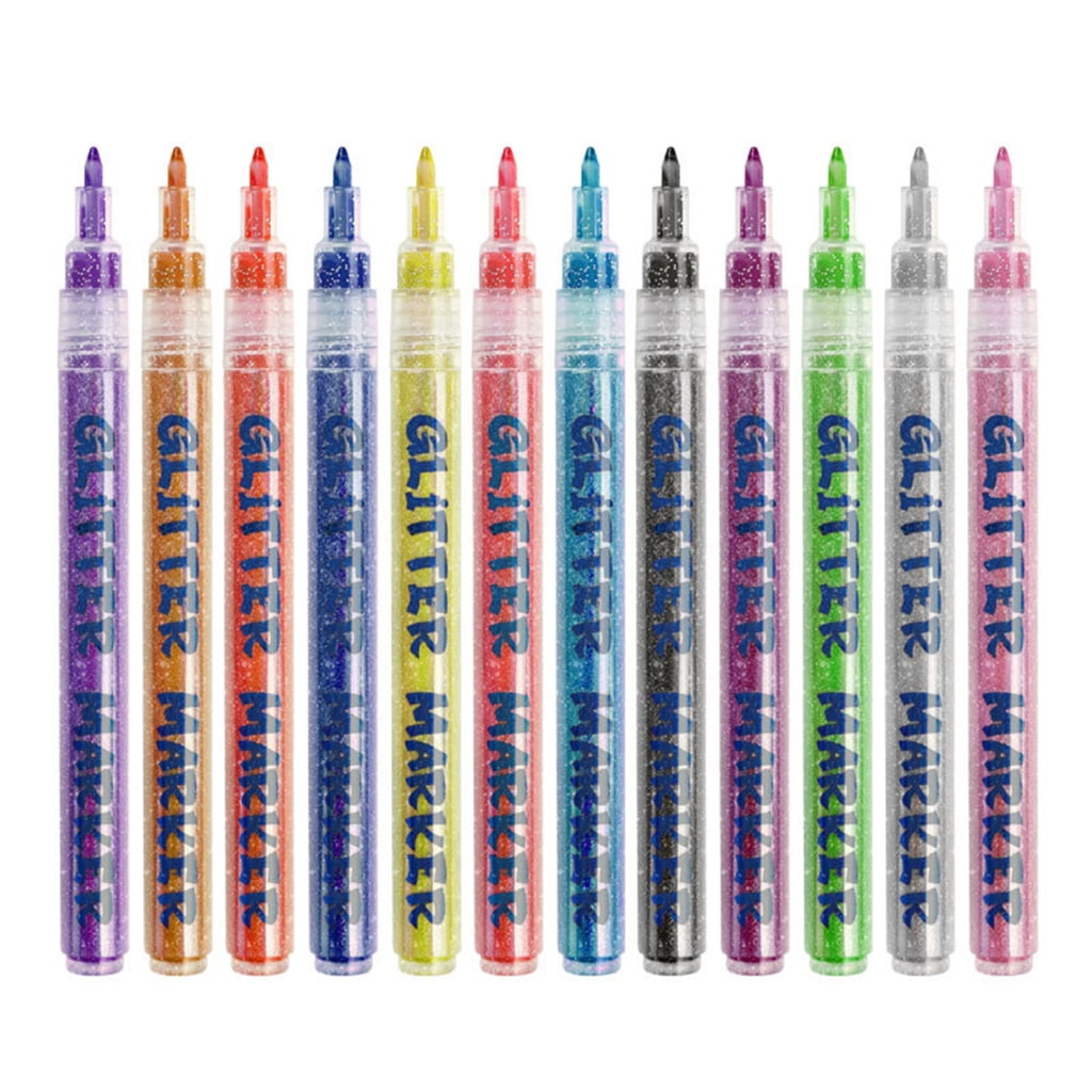 Sparkling Marker 0.7mm Fine Point Quick Dry Sparkling Highlighter Pen For Journals Notebook Scrapbooking Card Making