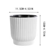 Self Watering Planter Pot Automatic Plant Watering System for Indoor Plants Resin Lazy Flower Pot with Vertical Pattern Desktop Succulent Planter for Home or Office Decor