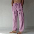 thumbnail image 1 of Puntoco Pantalones casuales largos para hombre, pantalones casuales con estampado de moda para hombre, cintura elástica con bolsillos, pantalones deportivos, 1 of 4