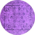 thumbnail image 1 of Ahgly Company Indoor Round Oriental Purple Industrial Area Rugs, 8' Round, 1 of 4
