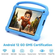 7 inch Kids Tablet, Android 12 Tablet for Kids, 4GB RAM+32GB ROM+512GB Expand, Toddler Tablet with Shockproof Case, Parental Contral, 1024*600 IPS Screen, 3000mAh Battery, Educational, Games, Blue